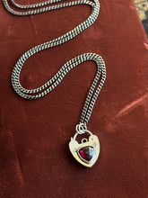 Load image into Gallery viewer, Garnet Heart Lock
