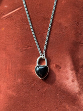 Load image into Gallery viewer, Onyx Love Lock Necklace
