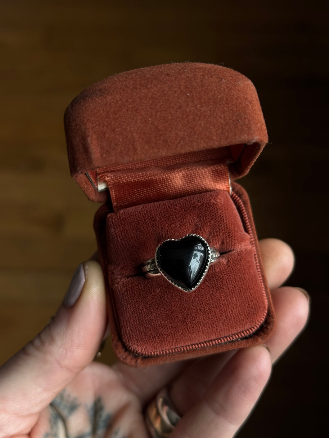 Onyx Sweetheart Ring