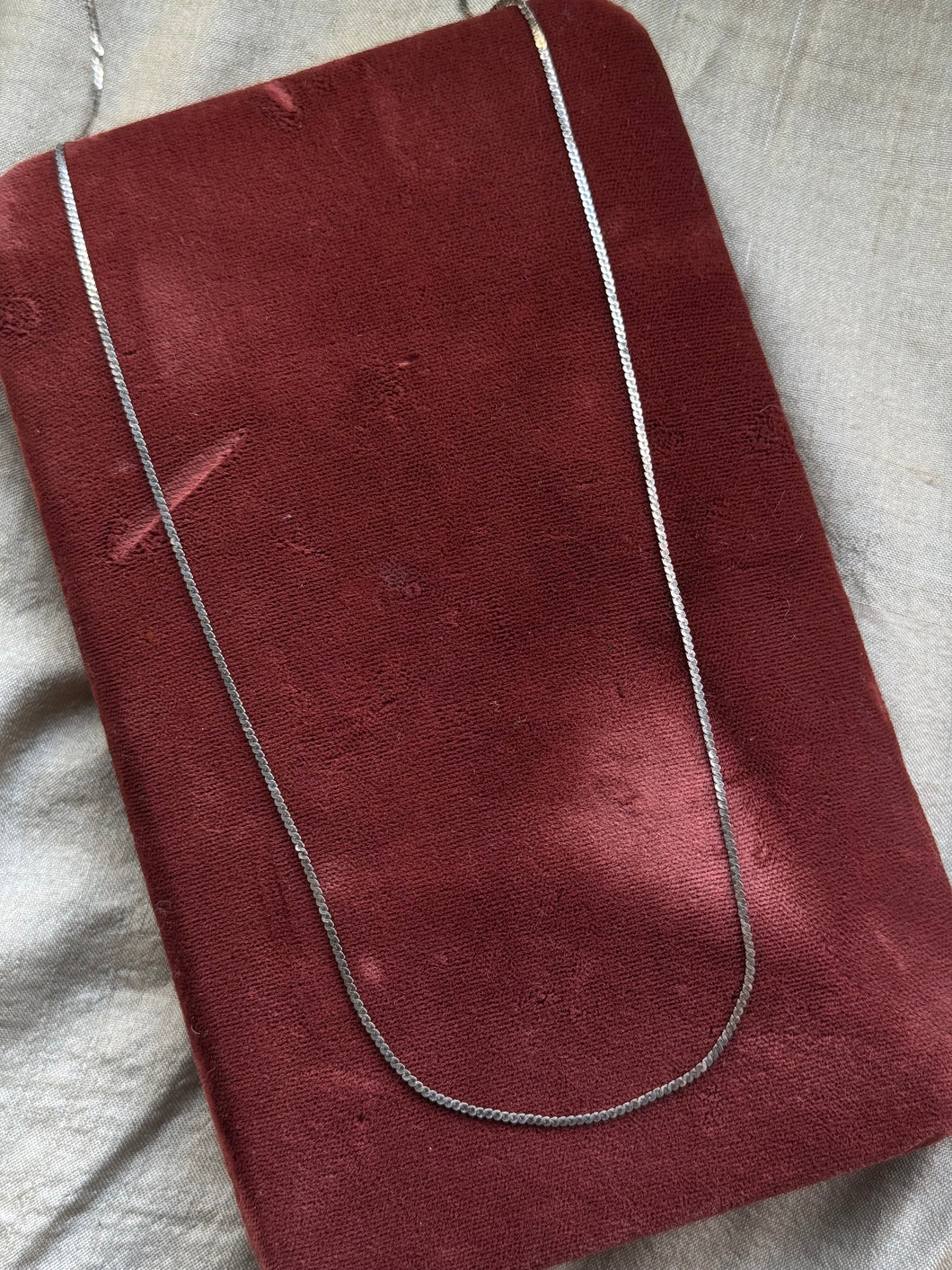 Vintage Sterling Silver Lightweight Waave Chain