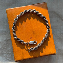 Load image into Gallery viewer, Vintage Sterling Silver Heavy Rope Chain Bracelet
