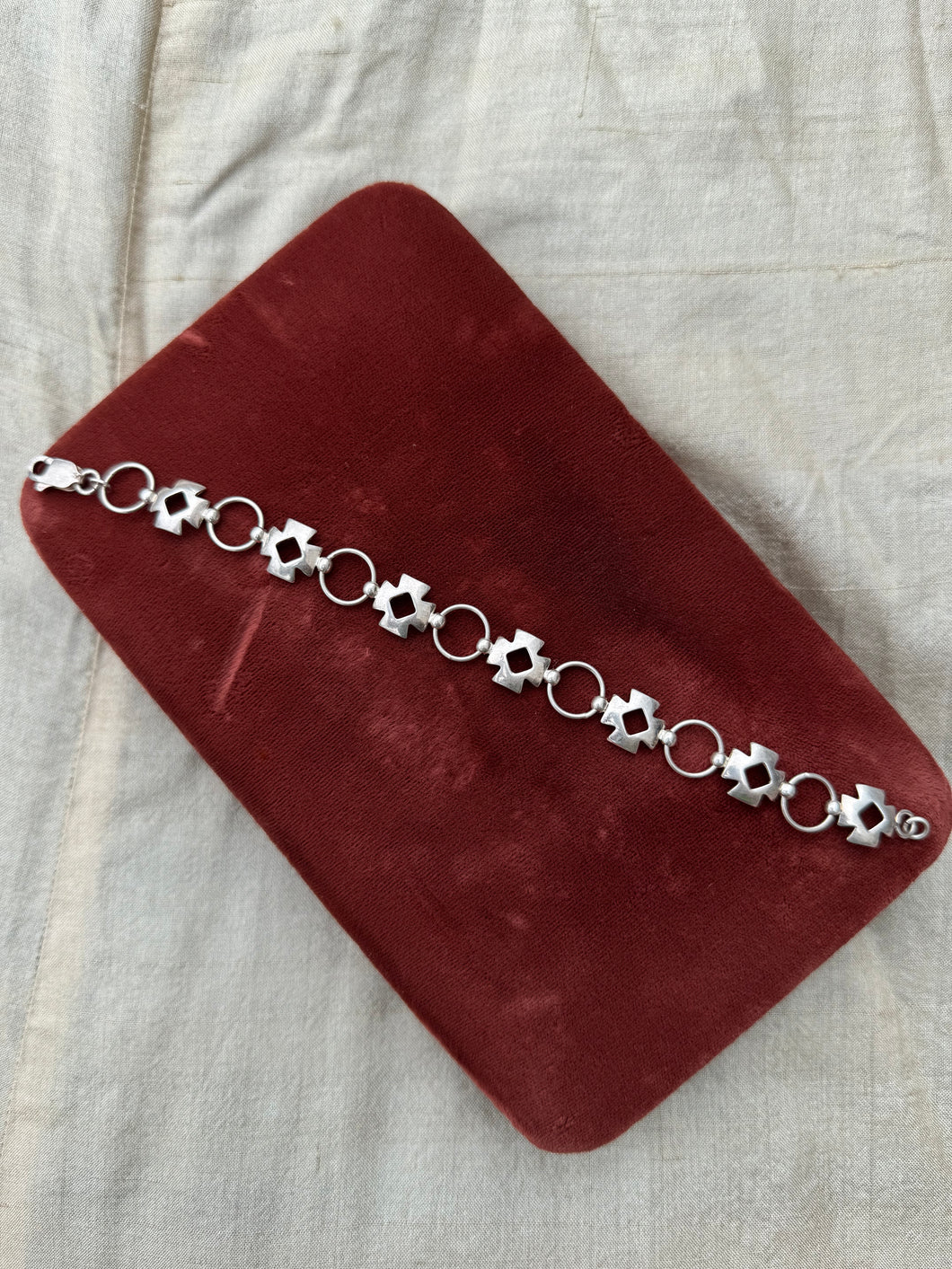 Vintage Sterling Silver Southwestern Bracelet