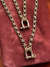 Load image into Gallery viewer, Brass Shackle Friend Necklace
