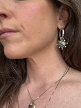 Load image into Gallery viewer, Banded Tyrone Turquoise Instigator Hoops
