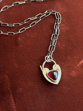 Load image into Gallery viewer, Garnet Heart Lock
