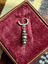 Load image into Gallery viewer, Sterling Silver Beaded Charm Single Hoop
