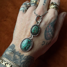 Load image into Gallery viewer, Turquoise Matrix Totem Lariat Necklace
