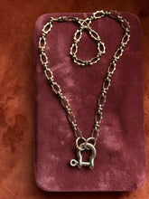 Load image into Gallery viewer, Brass Scalloped Shackle Necklace
