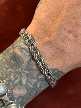Load image into Gallery viewer, Vintage Sterling Silver Double Link Chain Bracelet
