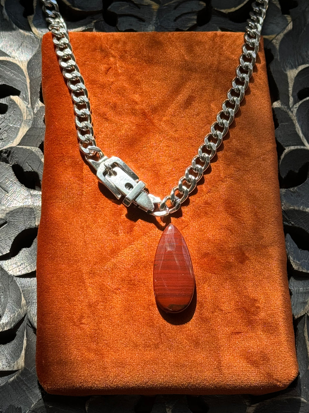 Red Jasper Buckle Chain