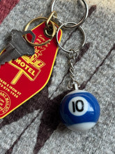 Load image into Gallery viewer, Vintage #10 Pool Ball Keychain
