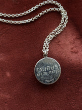 Load image into Gallery viewer, Vintage Sterling Silver Taurus Necklace
