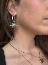 Load image into Gallery viewer, Banded Tyrone Turquoise Instigator Hoops
