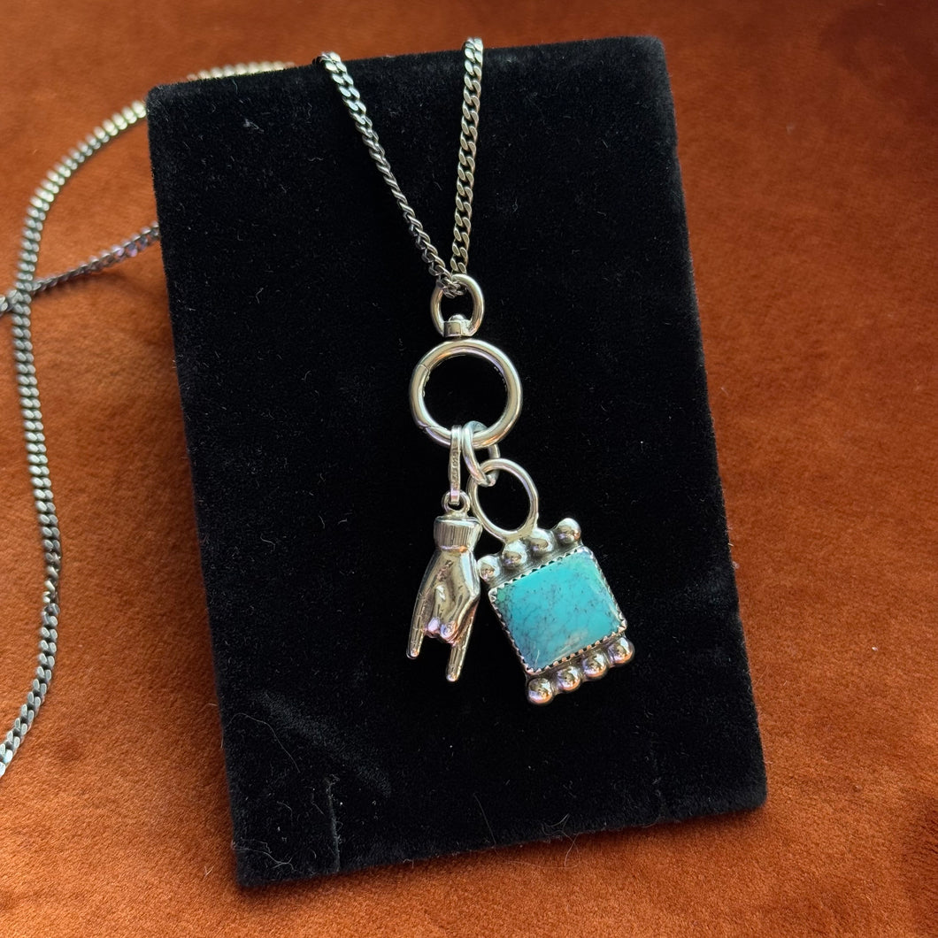 Metal Mano Amulet Necklace