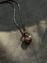 Load image into Gallery viewer, Vintage Gold Tone Engraved Puffy Heart Necklace
