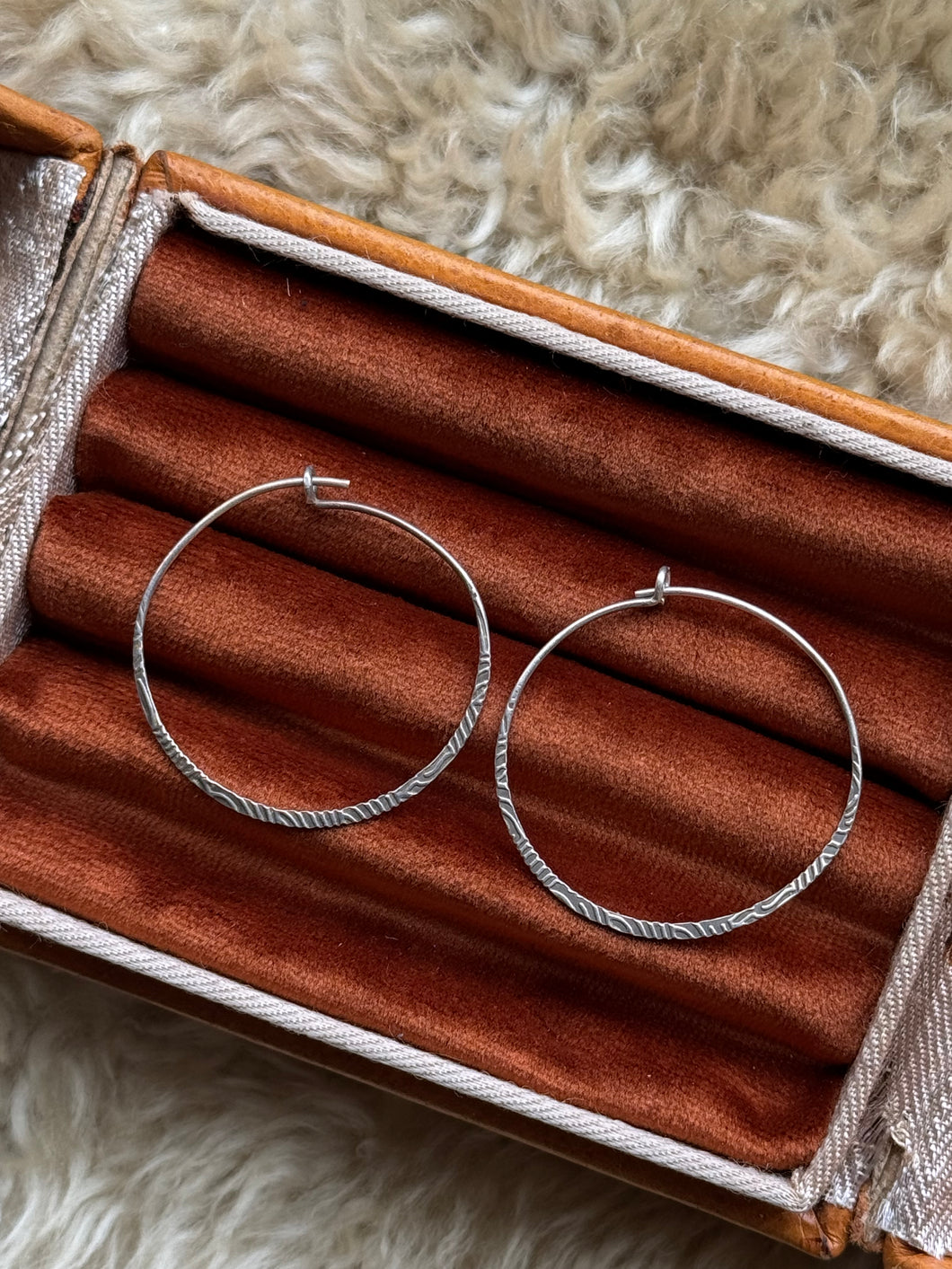 Vintage Sterling Silver Dainty Hoops