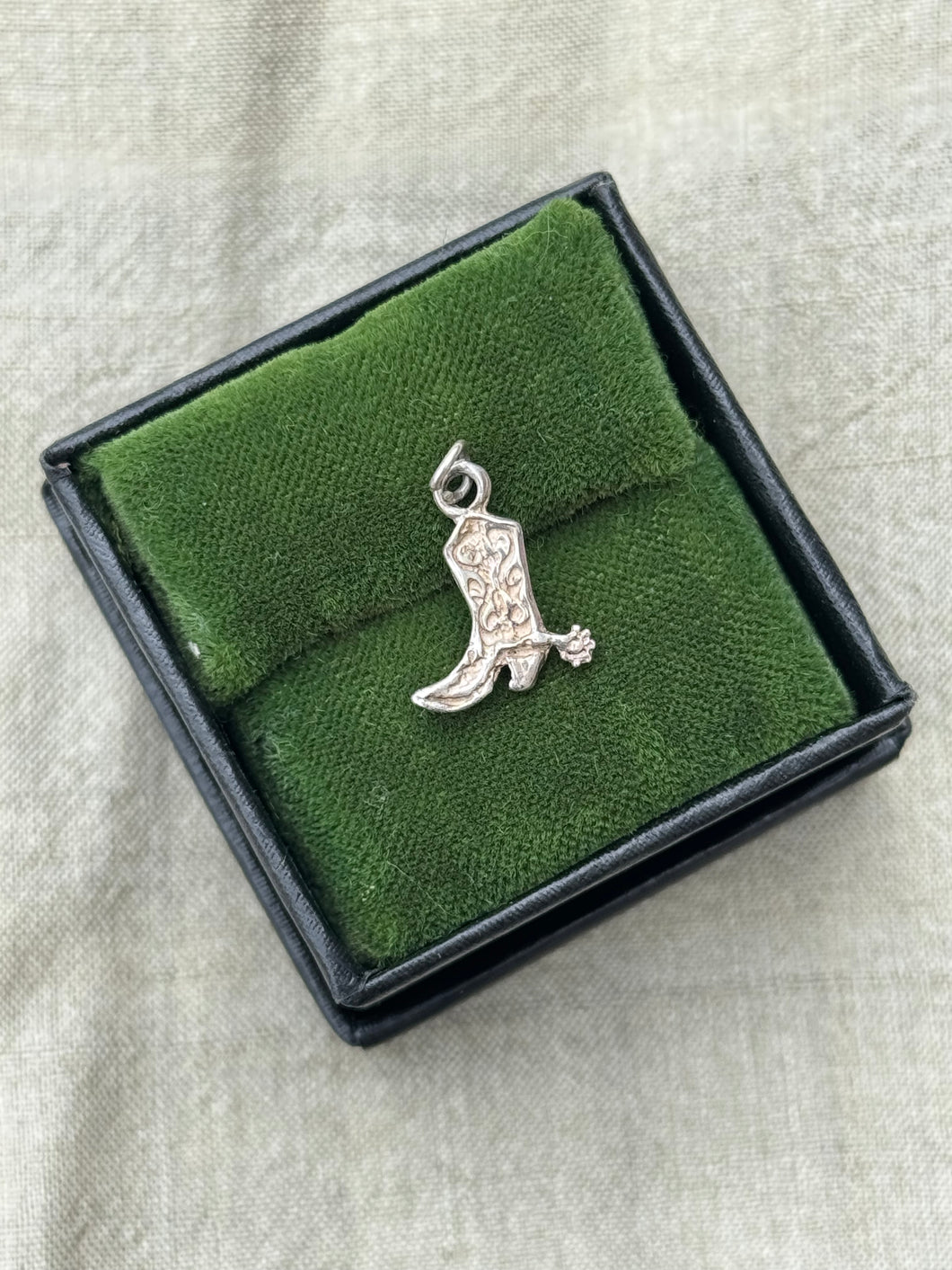Vintage Sterling Silver Tiny Cowboy Boot Charm