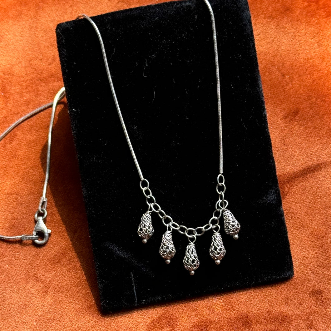 Vintage Sterling Silver Teardrop Necklace