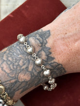 Load image into Gallery viewer, Vintage Sterling Silver Hollow Heart Bracelet
