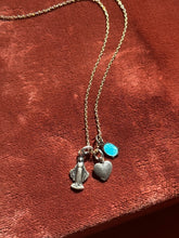 Load image into Gallery viewer, Vintage Sterling Silver Charm Cluster Necklace
