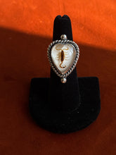 Load image into Gallery viewer, White Scorpion Heart Ring

