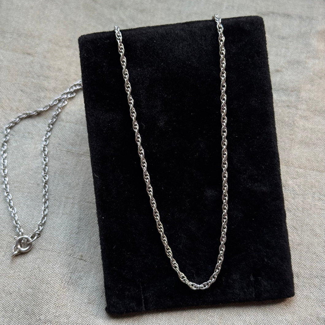 Vintage Sterling Silver dainty Rope Chain