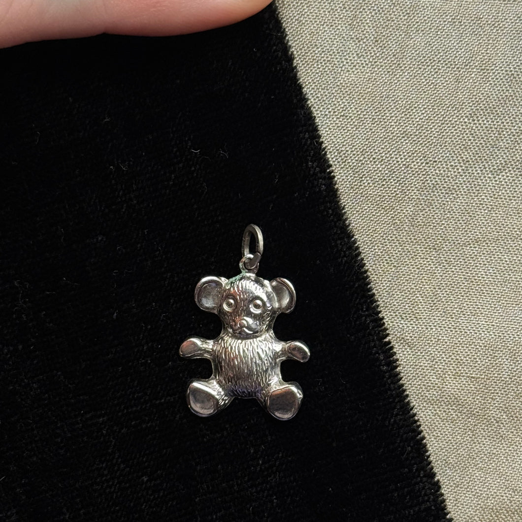 Vintage Sterling Silver Teddy Bear Charm