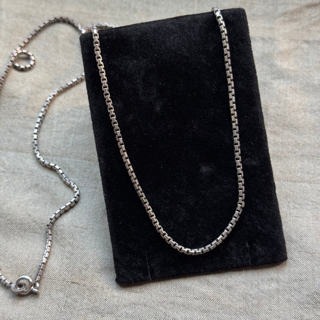 Vintage Sterling Silver Box Chain