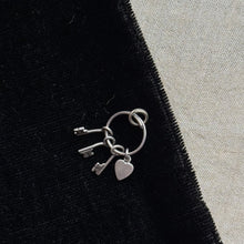 Load image into Gallery viewer, Vintage Sterling Silver Key and Heart Charm
