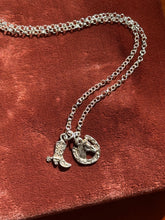 Load image into Gallery viewer, Vintage Sterling Silver Charm Cluster Necklace
