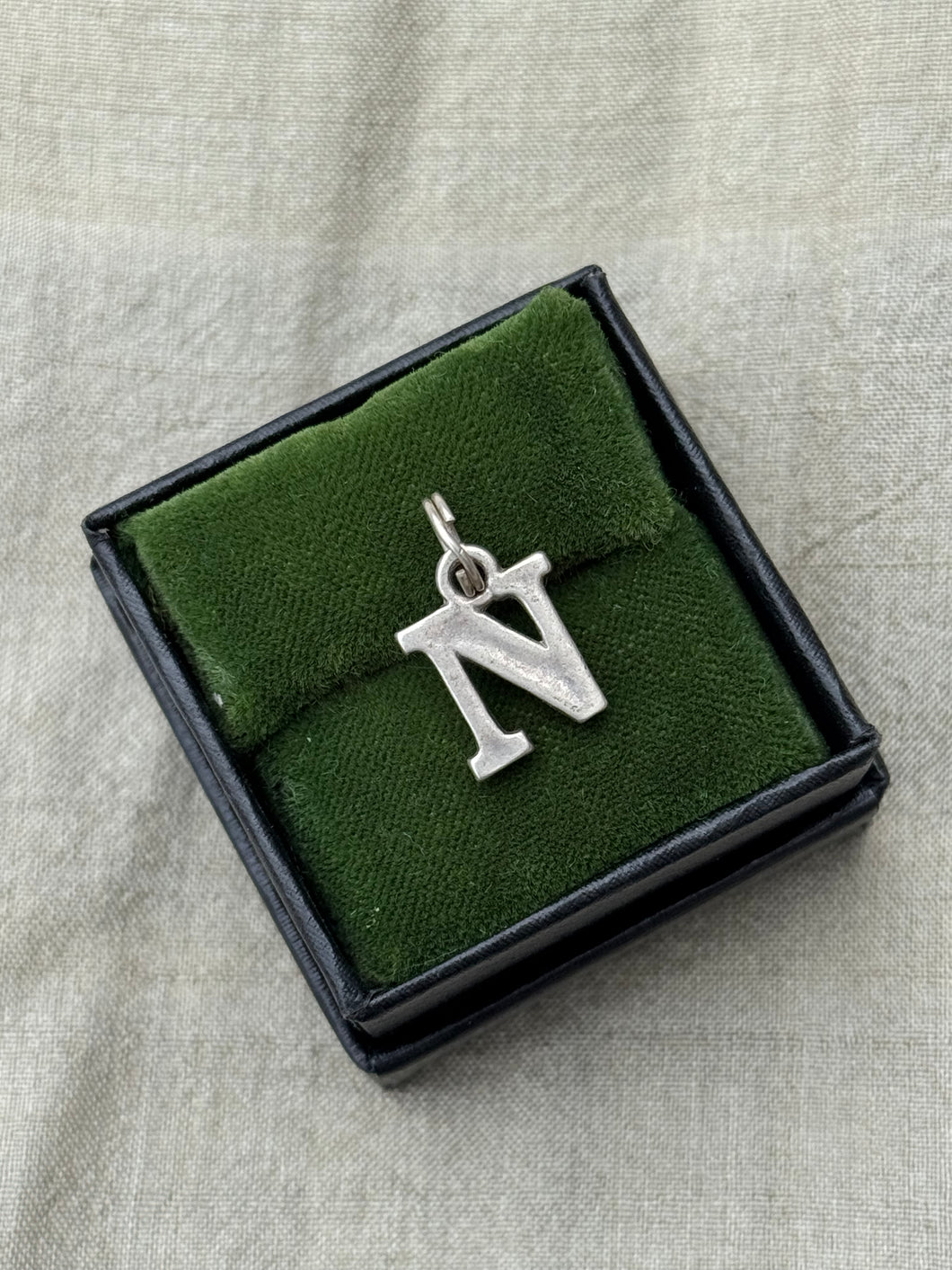 Vintage Sterling Silver N Charm