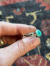 Load image into Gallery viewer, Sterling Silver Watery Royston Turquoise Dappled Stacker Ring
