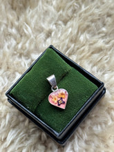 Load image into Gallery viewer, Vintage Sterling Silver Pink Resin Flower Pendant
