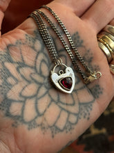 Load image into Gallery viewer, Garnet Heart Lock
