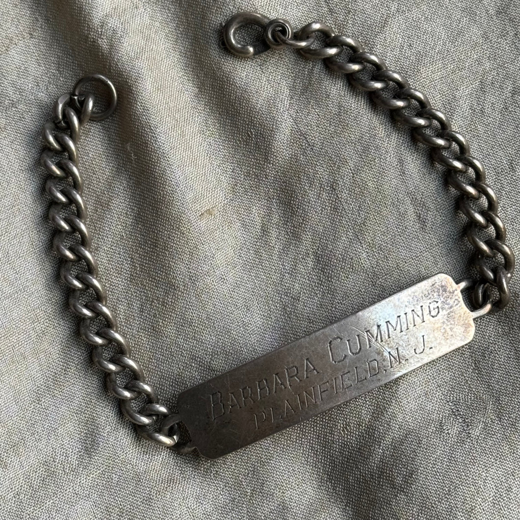 Vintage Sterling ID Bracelet