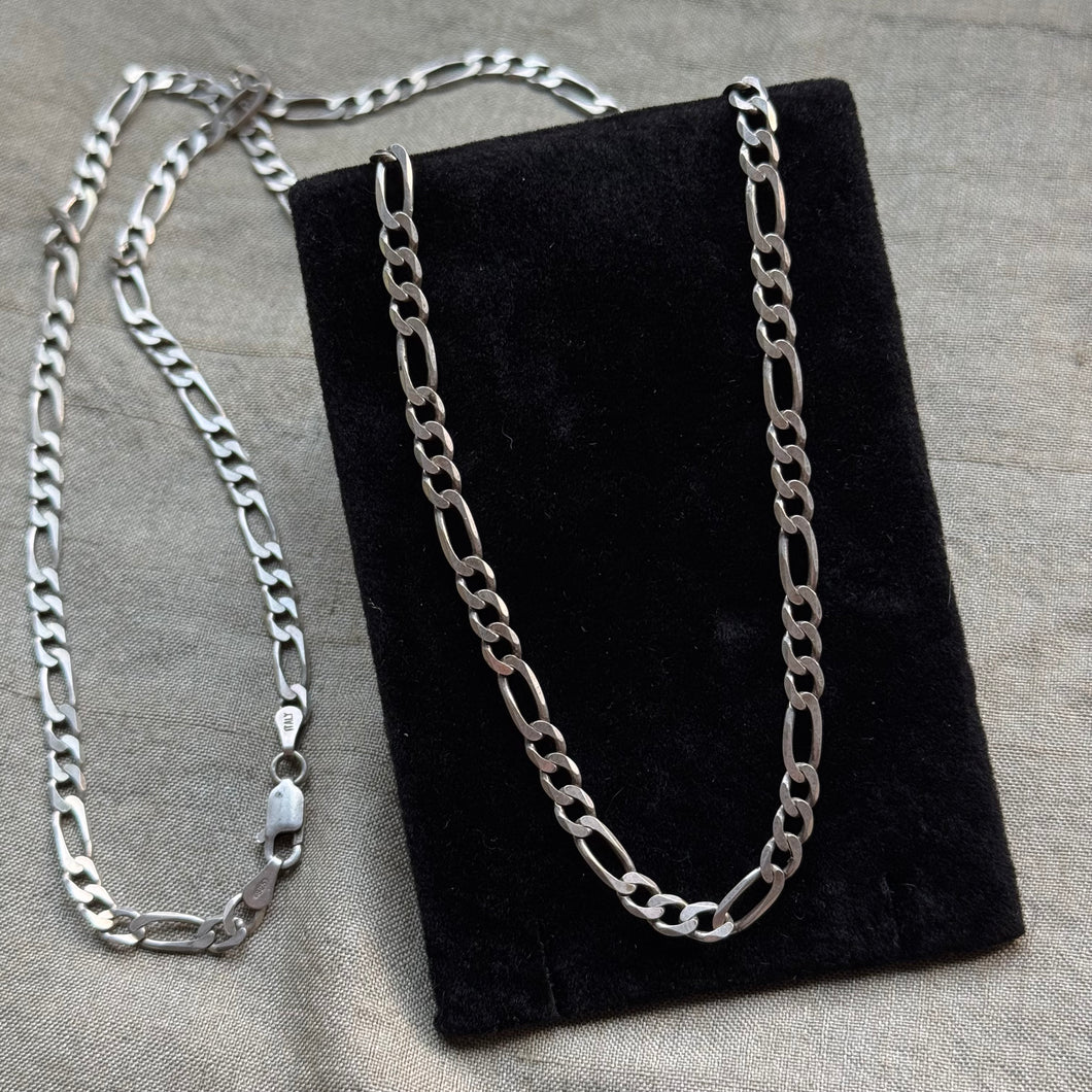 Vintage Sterling Silver Figaro Chain