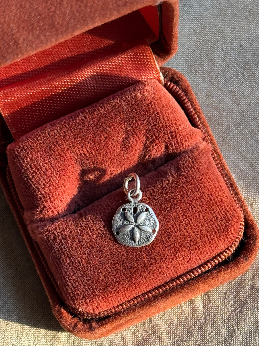 Vintage Sterling Silver Small Sand Dollar Charm