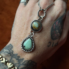 Load image into Gallery viewer, Minty Blues Totem Lariat Necklace
