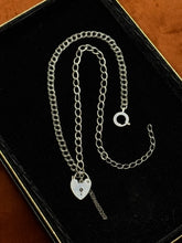 Load image into Gallery viewer, Vintage Sterling Silver Padlock Necklace
