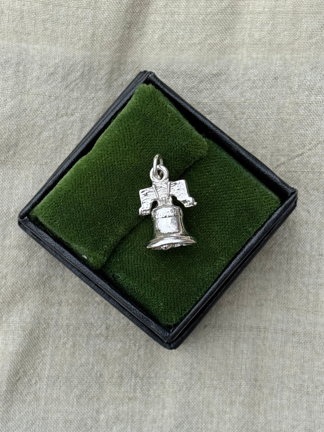 Vintage Sterling Silver Liberty Bell Charm
