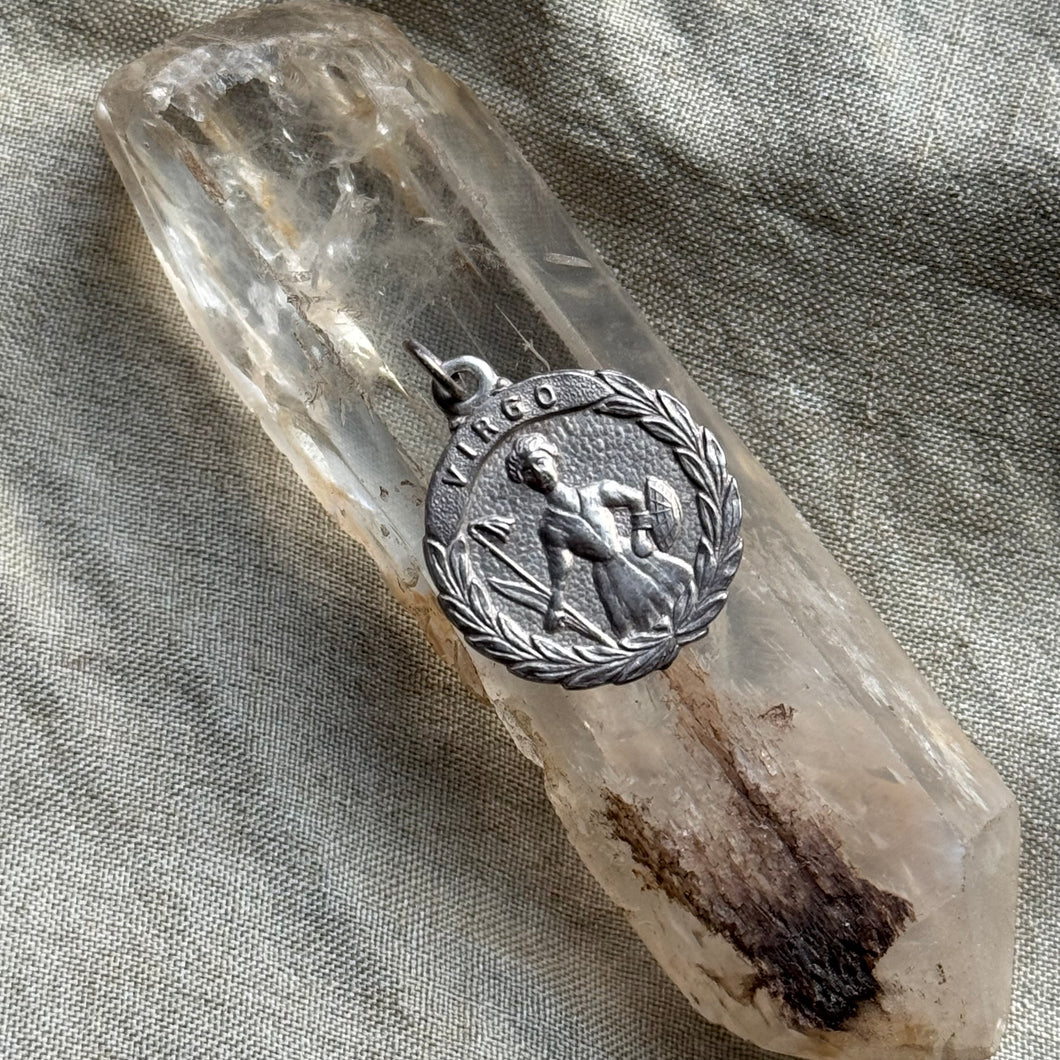 Vintage Sterling Virgo Pendant