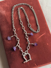 Load image into Gallery viewer, Sterling Silver &amp; Amethyst Shackle Necklace
