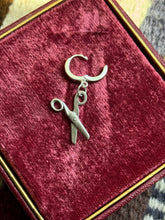 Load image into Gallery viewer, Scissor Charm Single Hoop
