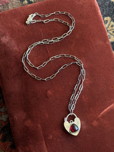Load image into Gallery viewer, Garnet Heart Lock
