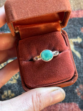 Load image into Gallery viewer, Sterling Silver Watery Royston Turquoise Dappled Stacker Ring

