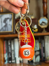Load image into Gallery viewer, Vintage #13 Pool Ball Keychain
