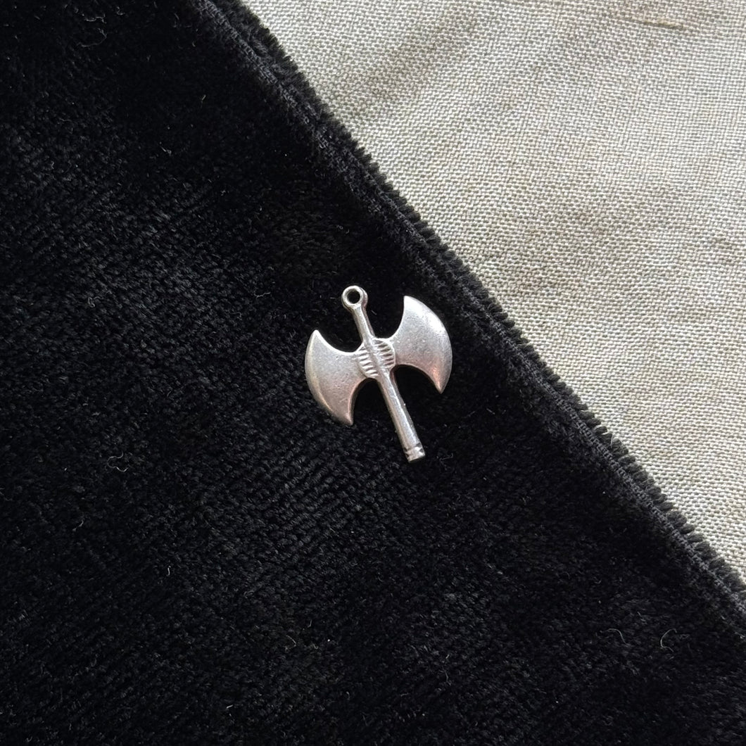 Vintage Sterling Silver Battle Axe Charm