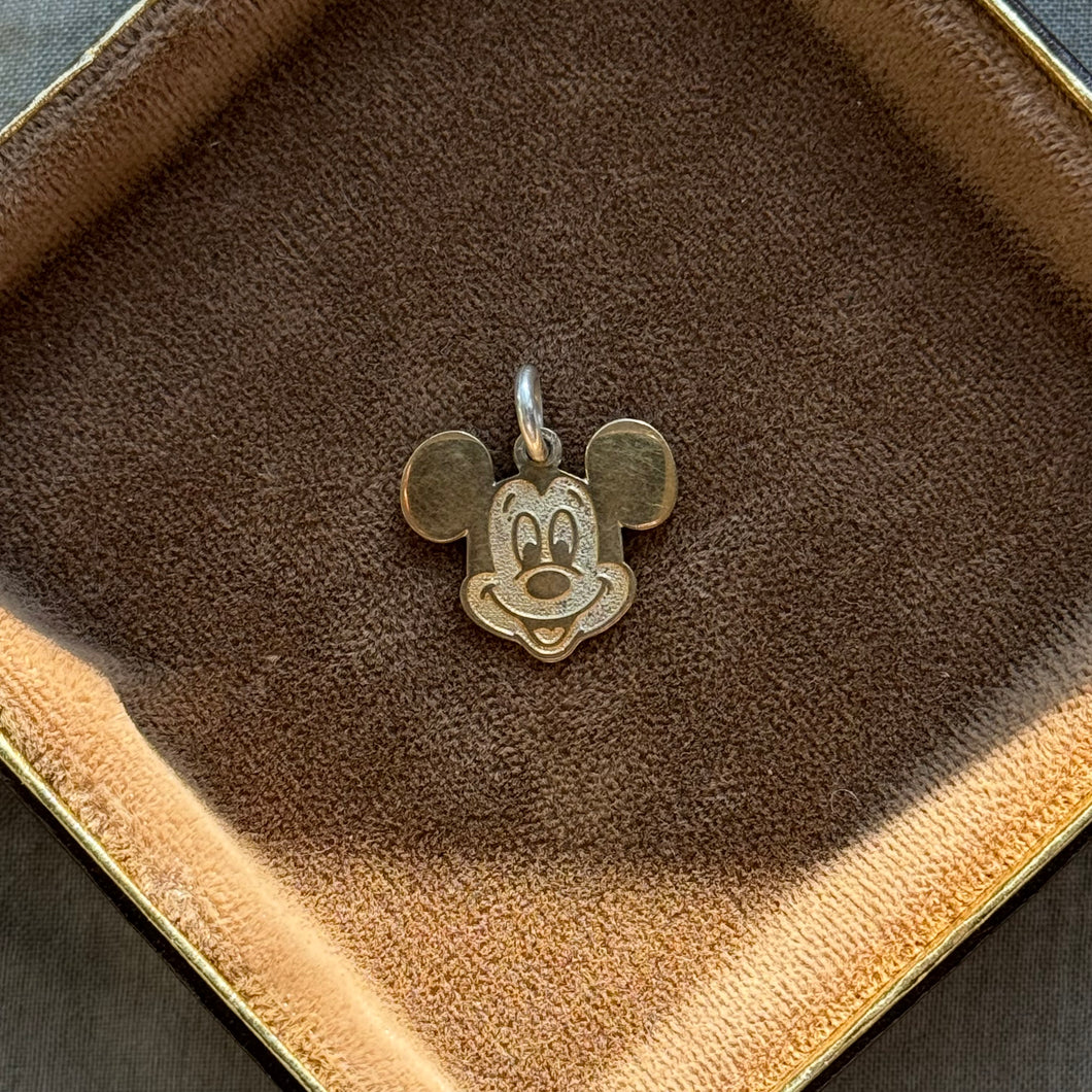 Vintage Sterling Silver Plated Mickey Charm