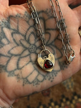 Load image into Gallery viewer, Garnet Heart Lock
