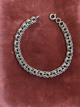 Load image into Gallery viewer, Vintage Sterling Silver Double Link Chain Bracelet

